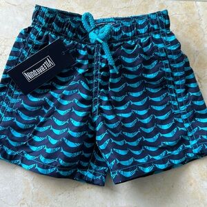 NWT Vilebrequin Boys Swim Trunks Swimsuit 2T 2 Ans Style Jim Navy Blue Fish